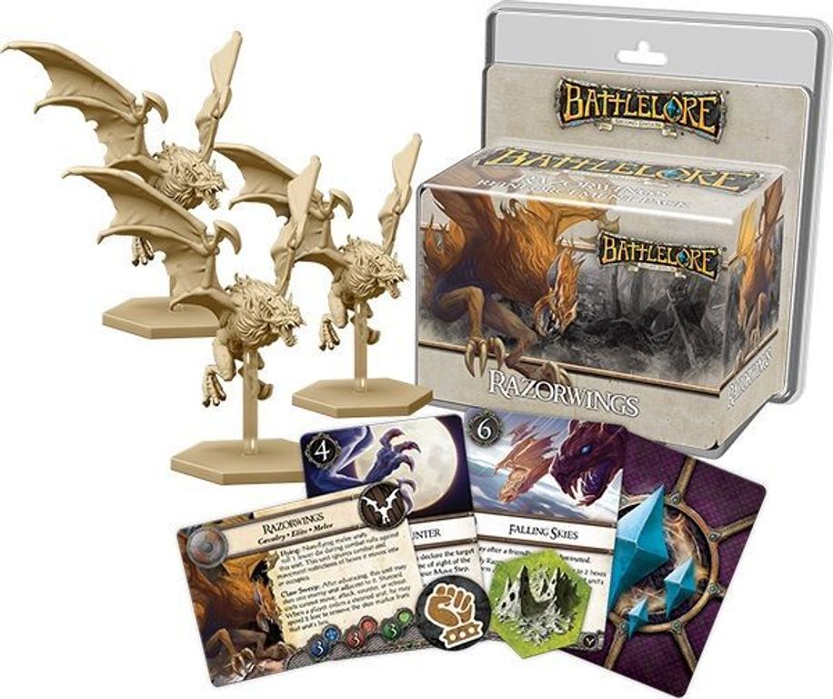 BattleLore (Second Edition): Razorwings Reinforcement Pack componenten