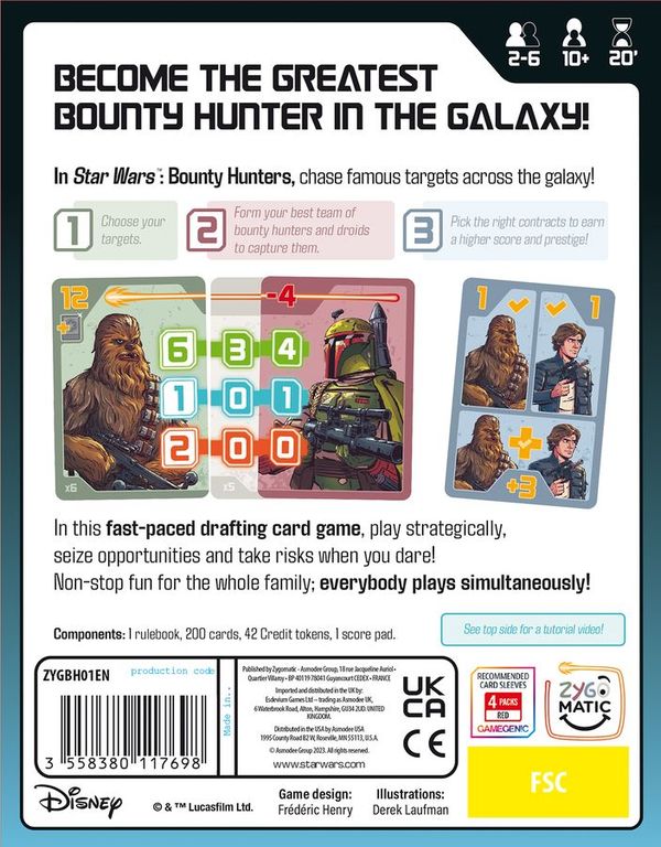 Star Wars: Bounty Hunters parte posterior de la caja