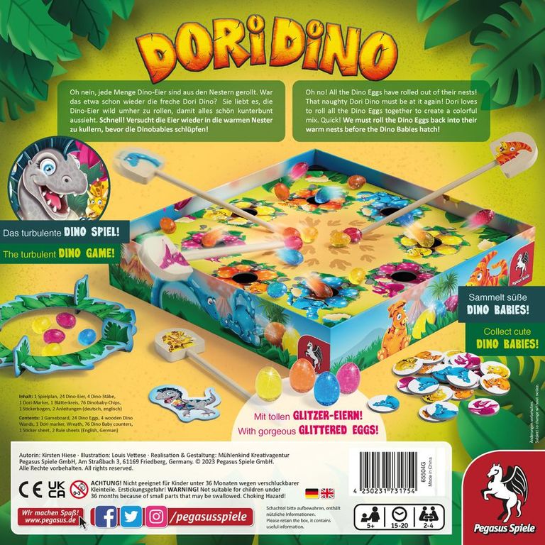 Dori Dino back of the box