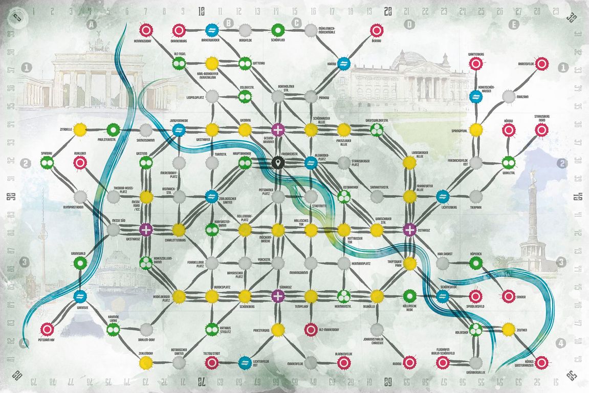 On the Underground: London/Berlin game board