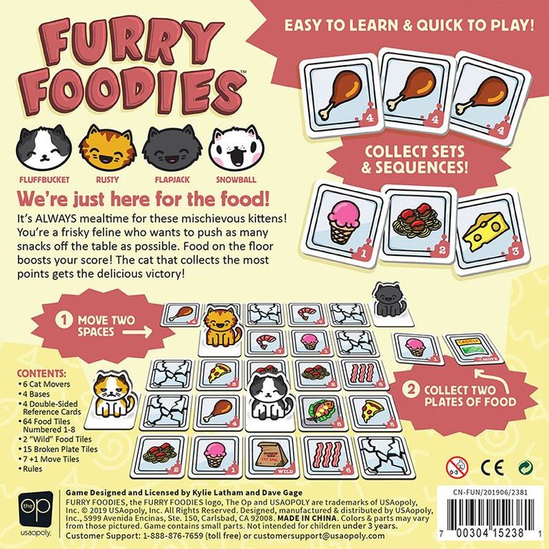 Furry Foodies achterkant van de doos