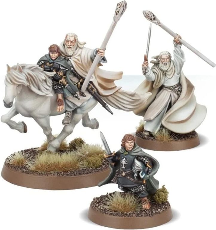 Gandalf The White and Peregrin Took miniaturen