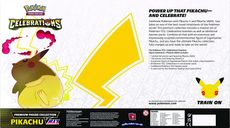 Pokémon Celebrations Premium Figure Collection Pikachu VMAX achterkant van de doos