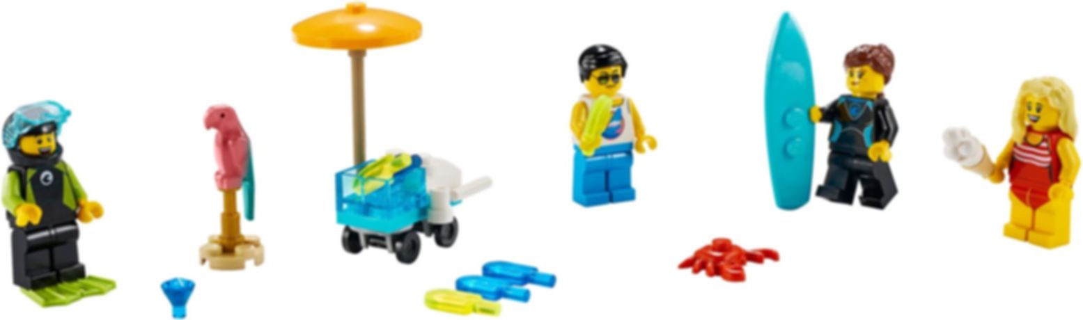 LEGO® Minifigures Minifiguren-Set – Sommerparty komponenten