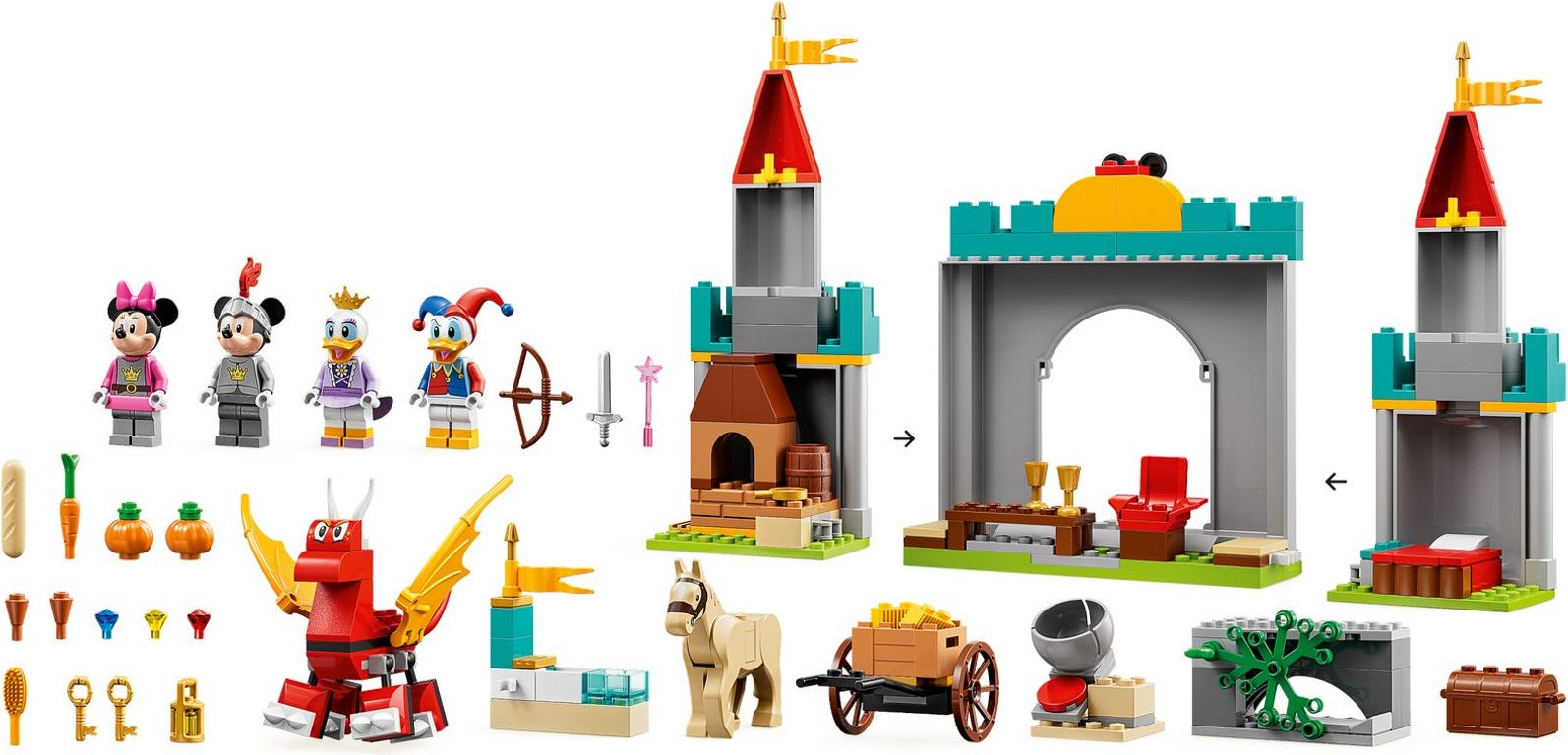 LEGO® Disney Topolino e i suoi amici Paladini del castello componenti