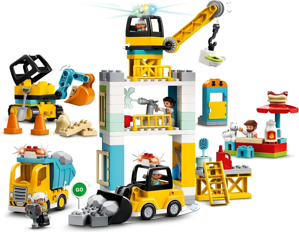 LEGO® DUPLO® La grue et les engins de construction composants