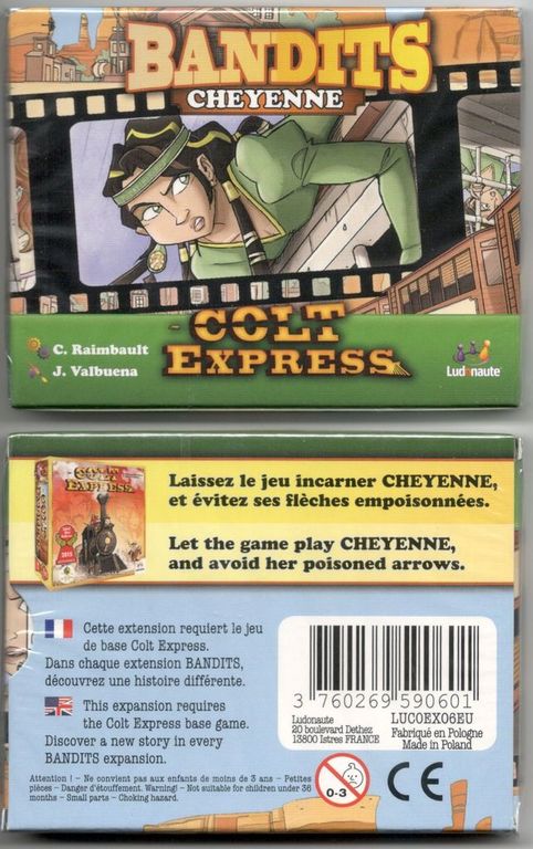Colt Express: Bandits – Cheyenne back of the box