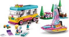 LEGO® Friends Forest Camper Van and Sailboat gameplay