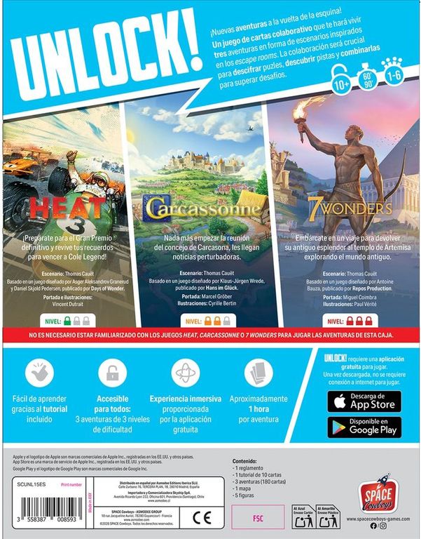 Unlock!: New Game Adventures parte posterior de la caja