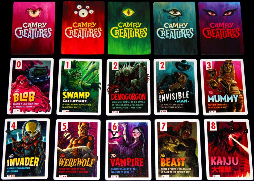 Campy Creatures kaarten