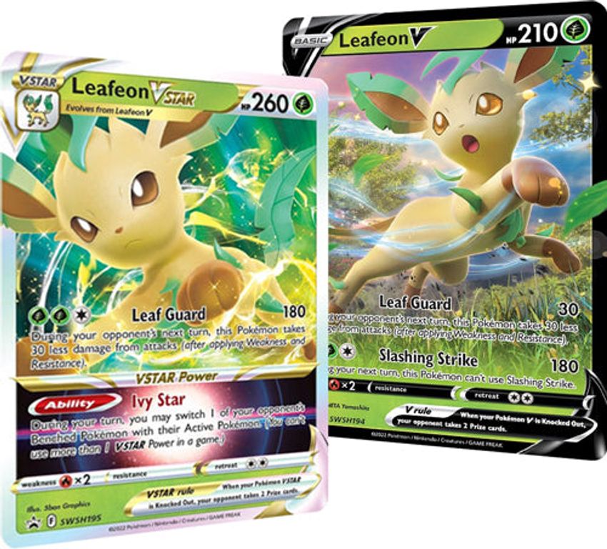 Pokémon TCG: Leafeon VSTAR Special Collection cartes