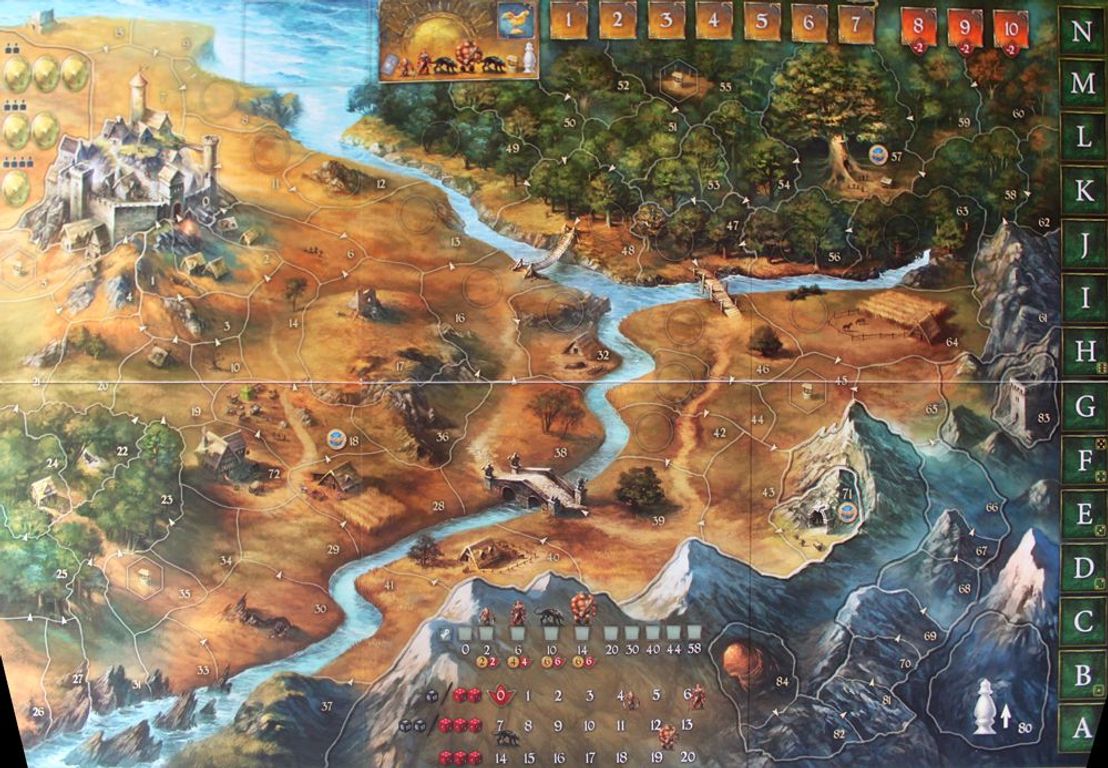 Legends of Andor game board