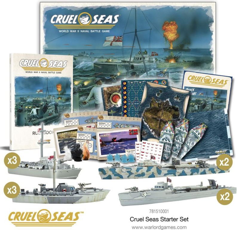 Cruel Seas: Starter Set components