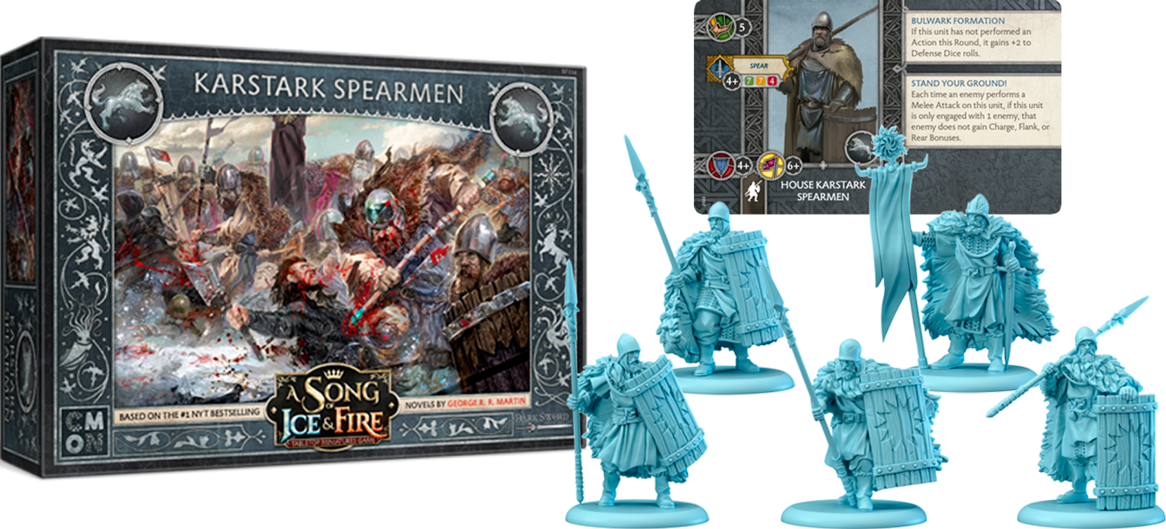 A Song of Ice & Fire: Tabletop Miniatures Game – Karstark Spearmen komponenten