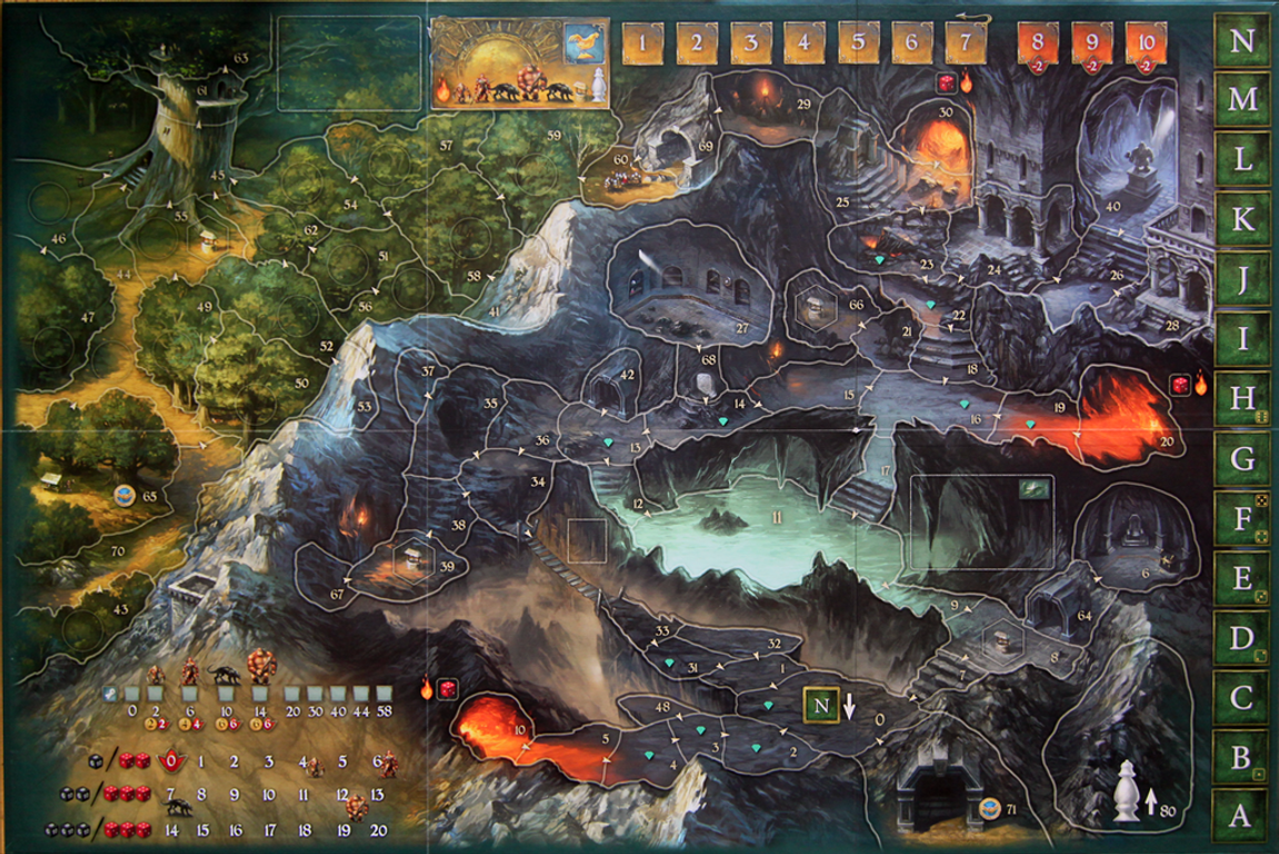 Legends of Andor game board