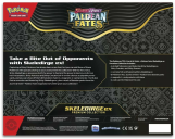 Pokémon TCG: Scarlet & Violet-Paldean Fates Skeledirge ex Premium Collection parte posterior de la caja