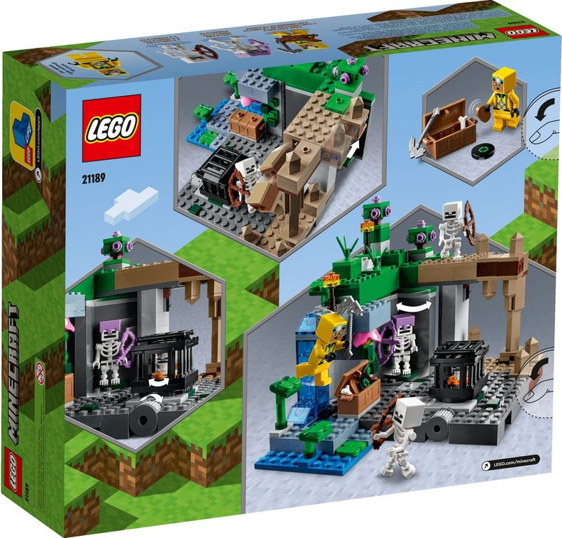 LEGO® Minecraft La Mazmorra del Esqueleto parte posterior de la caja