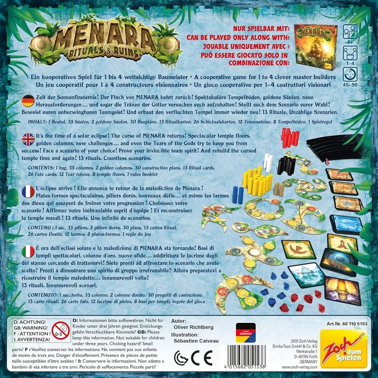 Menara: Rituals & Ruins back of the box