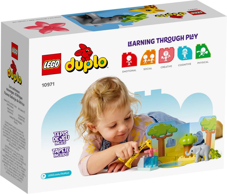 LEGO® DUPLO® Wilde Tiere Afrikas rückseite der box