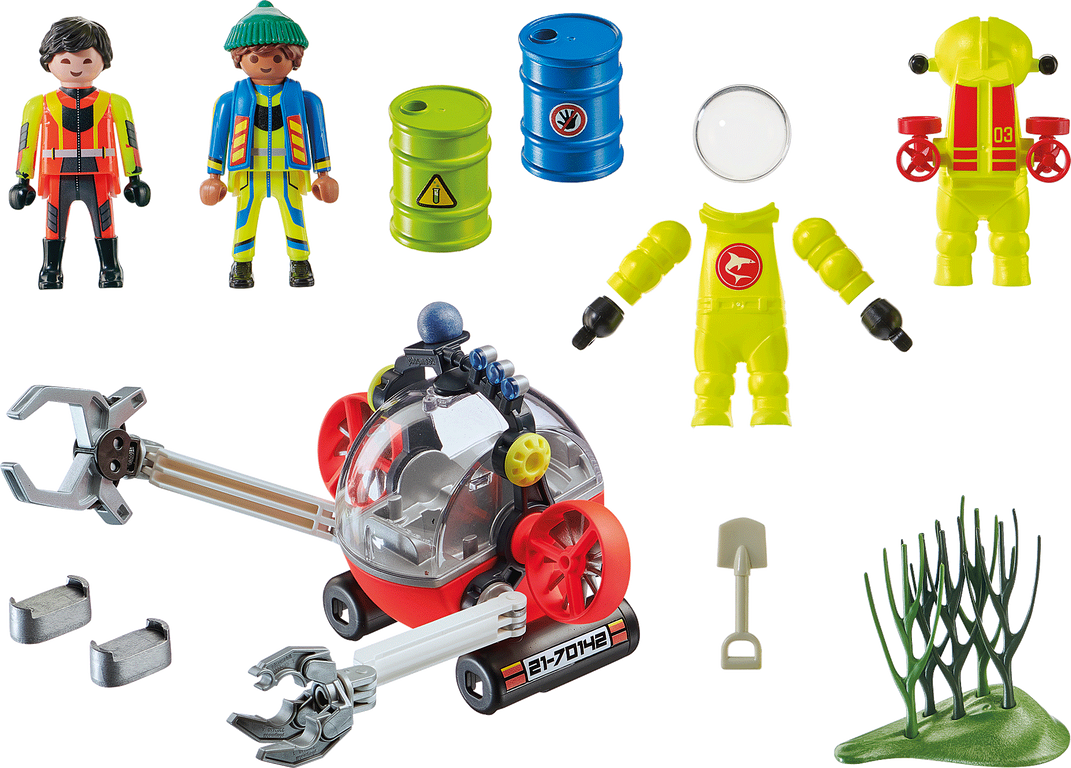 Playmobil® City Action Environmental Expedition with Dive Boat components