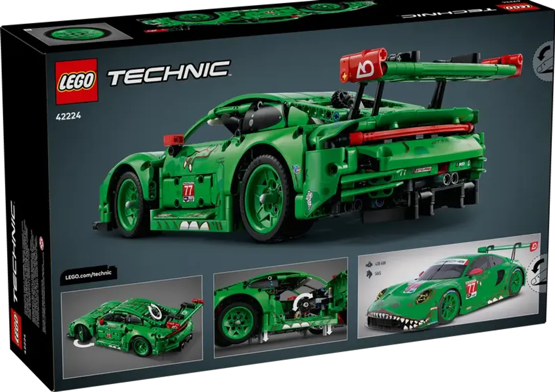 LEGO® Technic Porsche 911 GT3 R REXY AO Racing Car back of the box