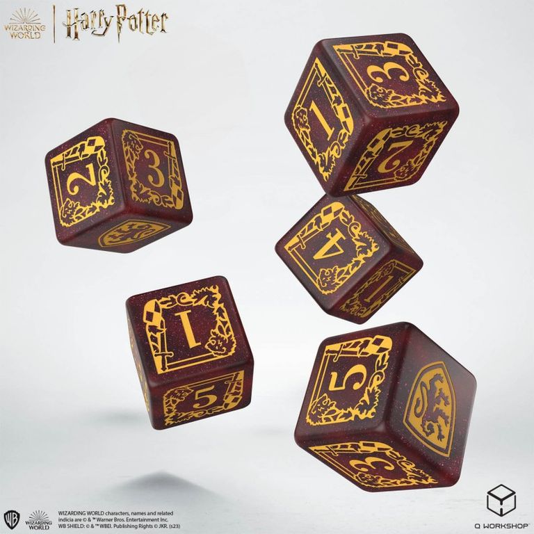 Harry Potter. Gryffindor Modern Dice Set - Red