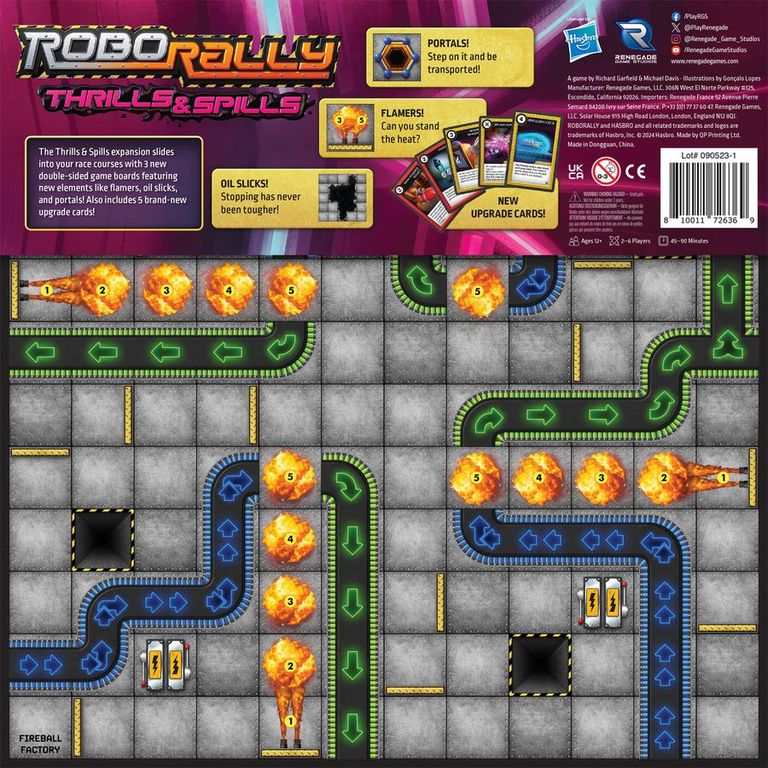 Robo Rally: Thrills & Spills back of the box