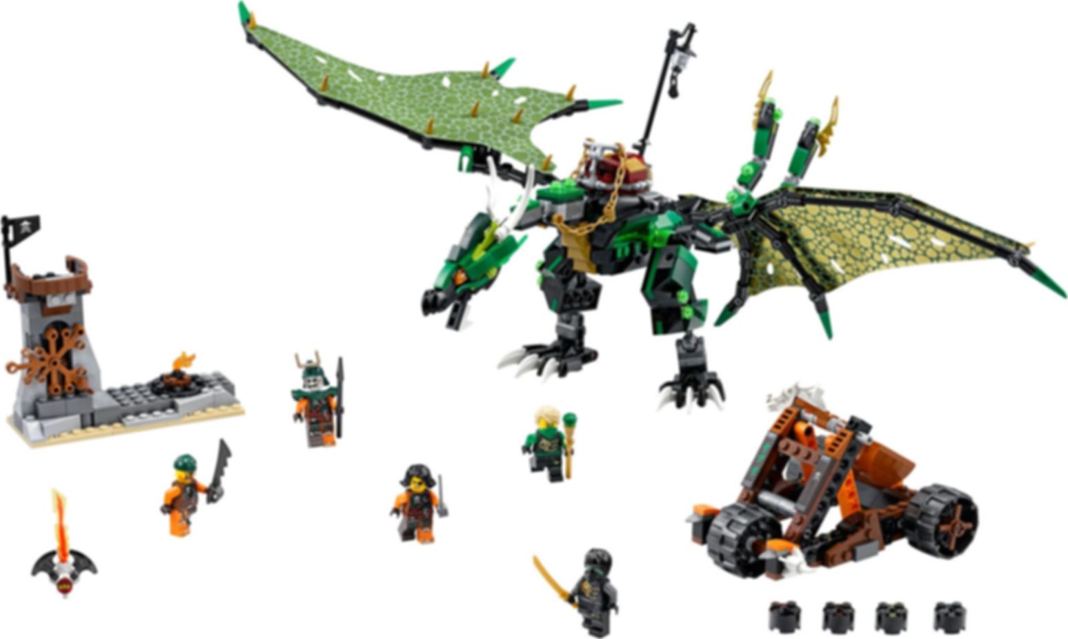 LEGO® Ninjago Le dragon émeraude de Lloyd composants