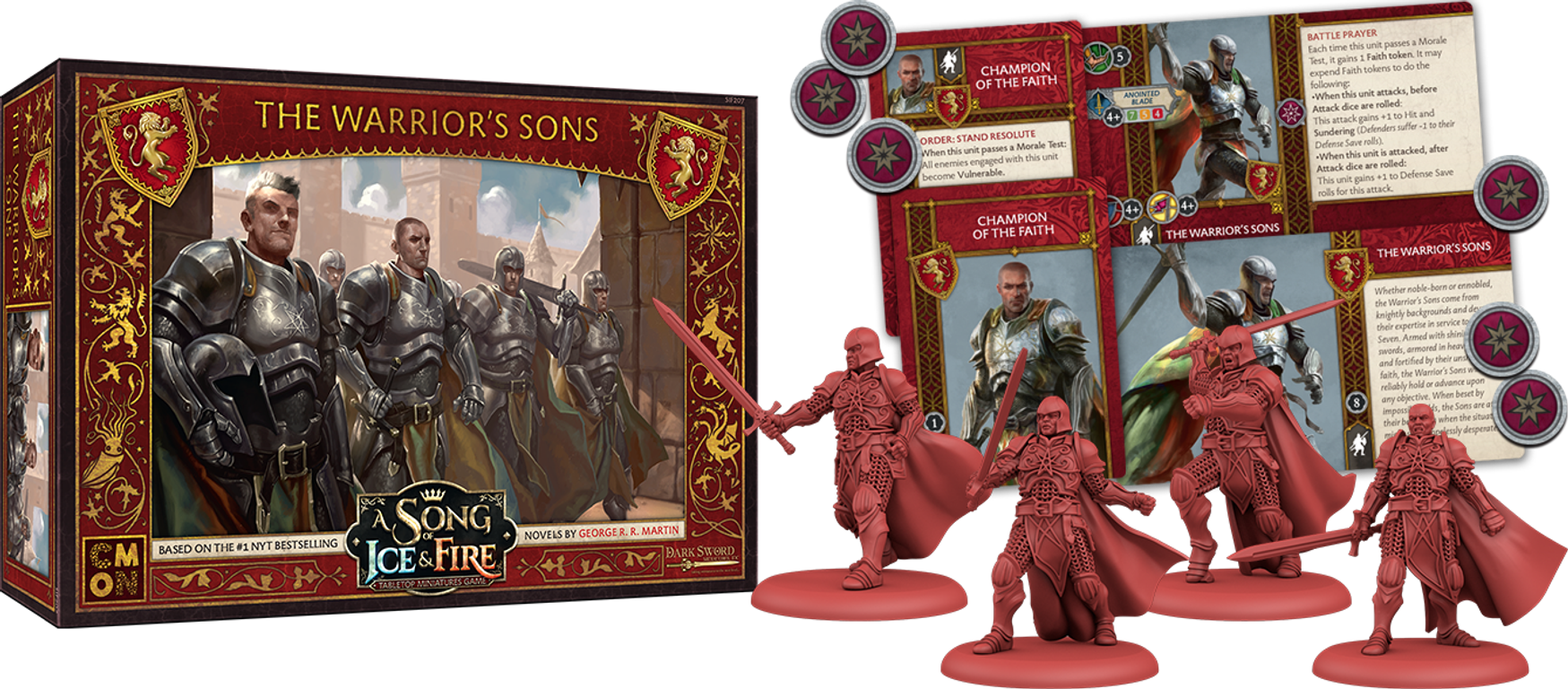 A Song of Ice & Fire: Tabletop Miniatures Game – The Warrior's Sons components