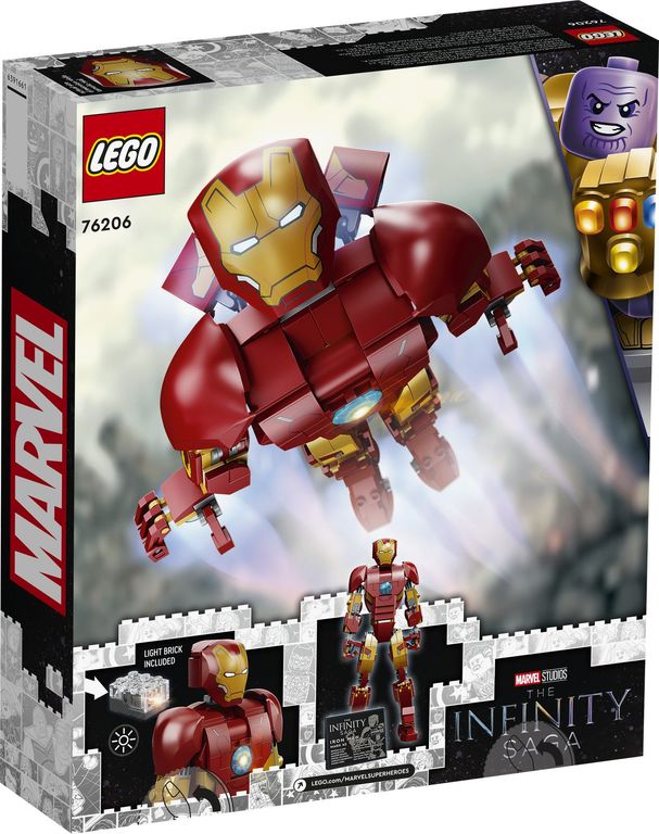 LEGO® Marvel Iron Man Figure back of the box