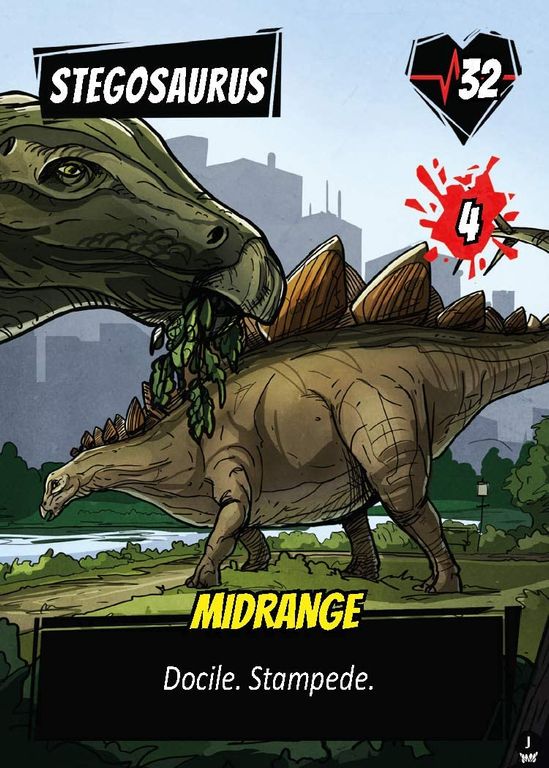 Maximum Apocalypse: Jurassic Perils dinosaurio carta