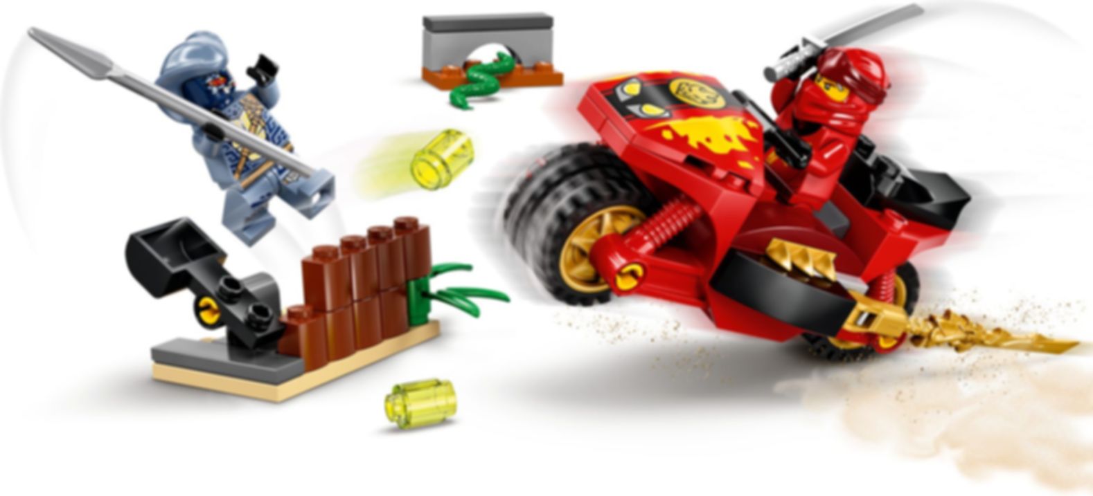 LEGO® Ninjago Moto Acuchilladora de Kai jugabilidad