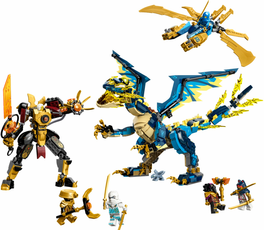 LEGO® Ninjago Le dragon élémentaire contre le robot de l’impératrice composants