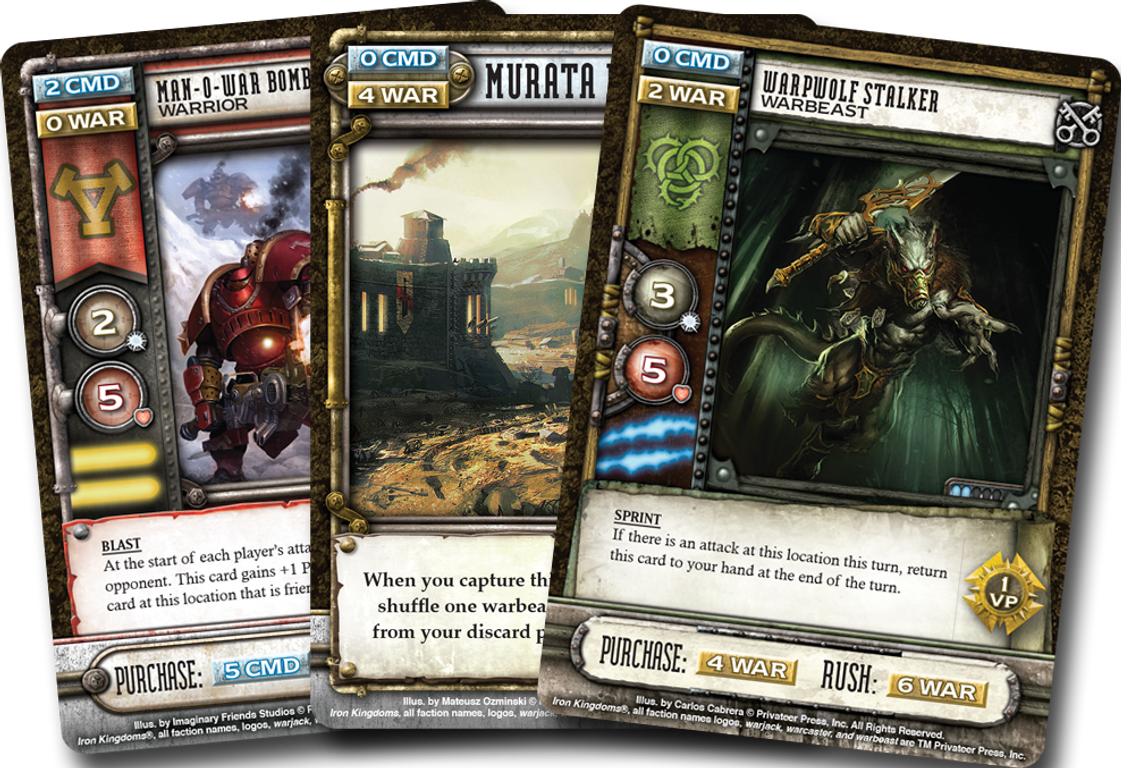 Warmachine: High Command – Faith & Fortune kaarten