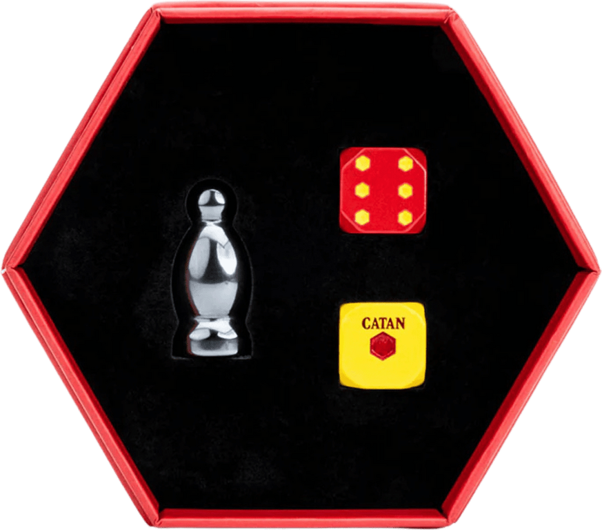 Catan Premium Robber & Metal Dice Set box