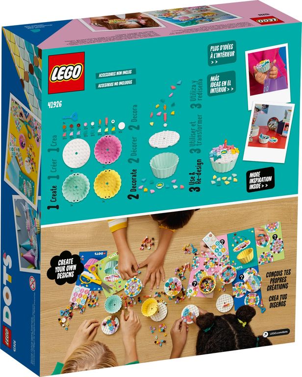 LEGO® DOTS Creatieve feestkit achterkant van de doos