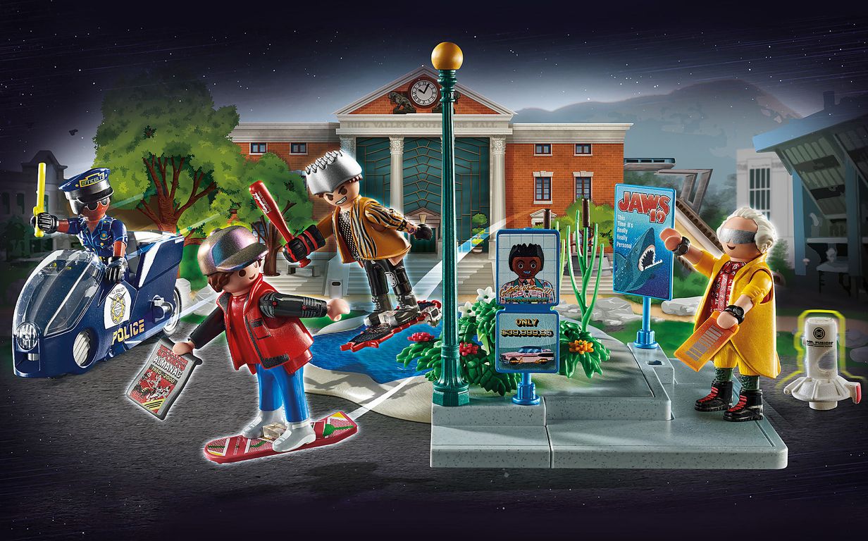Playmobil® Back to the Future Back to the Future Part II Hoverboard Chase gameplay