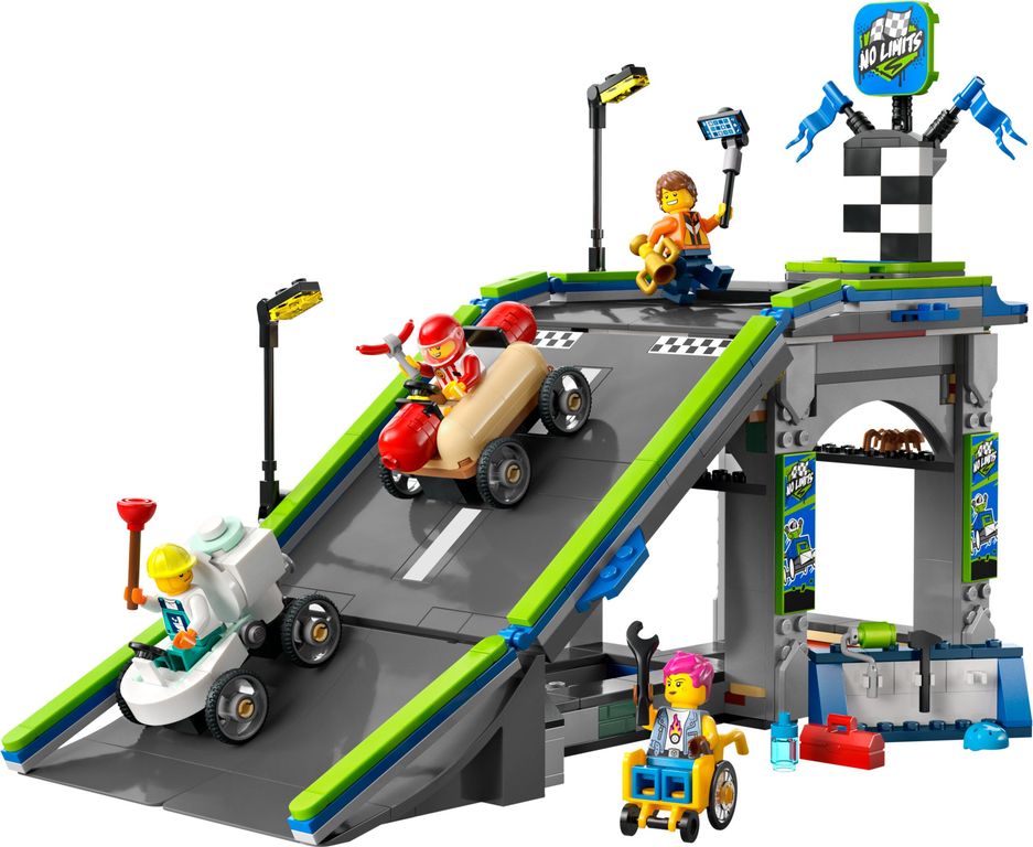 LEGO® City No Limits: Race Car Ramp Track components