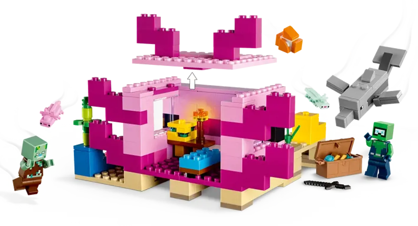 LEGO® Minecraft Het axolotlhuis interieur