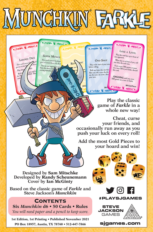 Munchkin Farkle torna a scatola