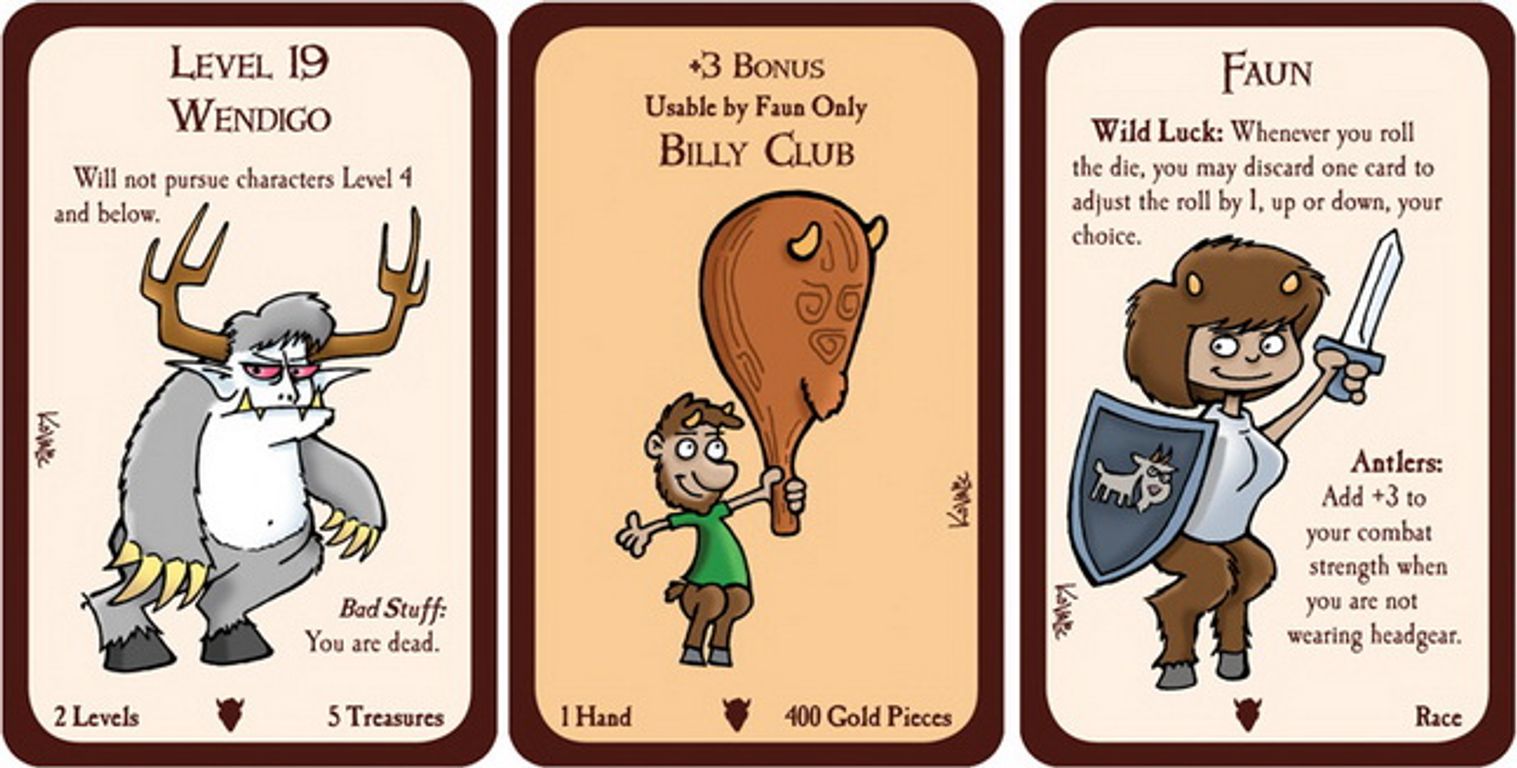 Munchkin Legends 2: Faun and Games cartes