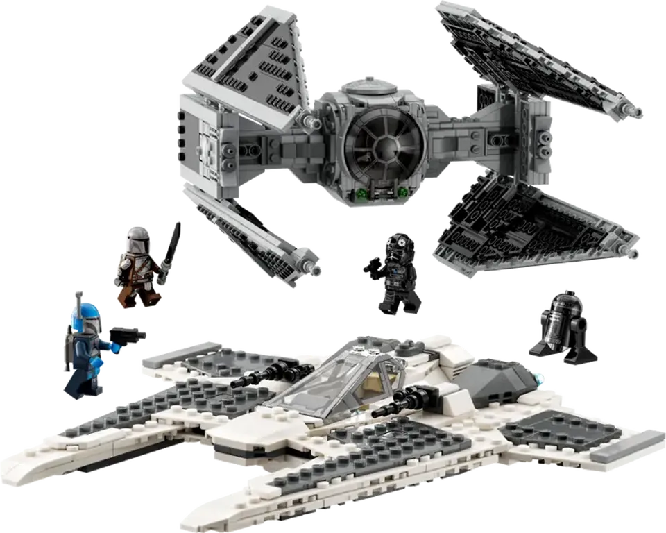 LEGO® Star Wars Mandalorian Fang Fighter vs. TIE Interceptor components