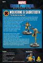 Marvel: Crisis Protocol – Wolverine & Sabretooth parte posterior de la caja