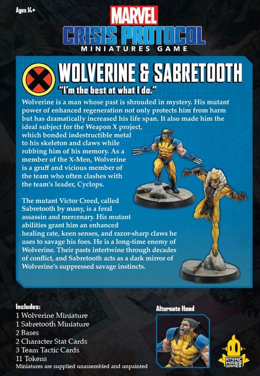 Marvel: Crisis Protocol – Wolverine & Sabretooth dos de la boîte