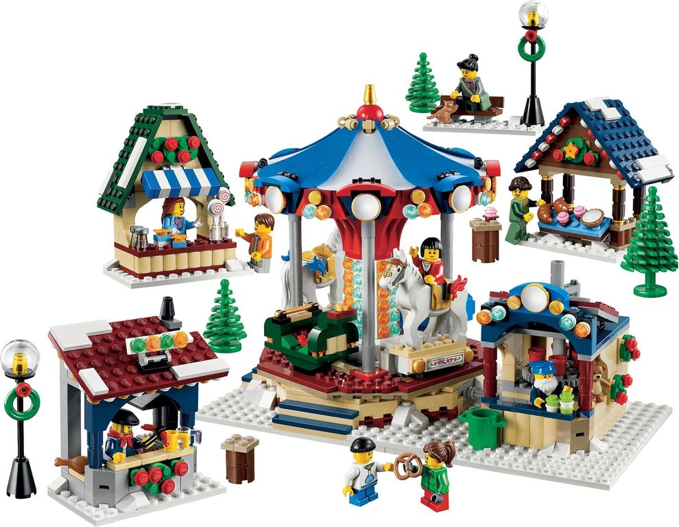 LEGO® Icons Winter Village Market components