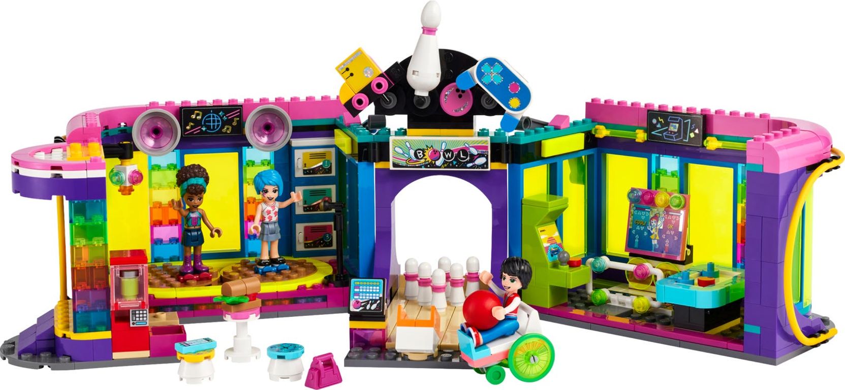 LEGO® Friends Roller Disco Arcade components