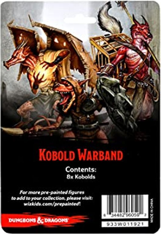 D&D Icons of the Realms: Kobold Warband parte posterior de la caja