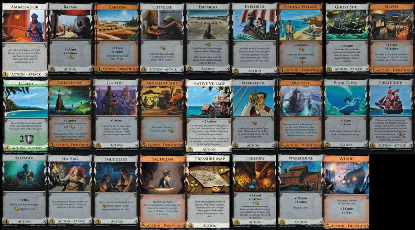 Dominion: Seaside cards