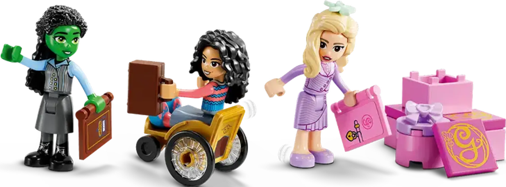 LEGO® Wicked Glinda, Elphaba en Nessarose op Shiz University minifiguren