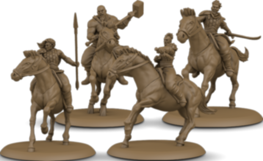 A Song of Ice & Fire: Tabletop Miniatures Game – Bloody Mummer Zorse Riders miniatures